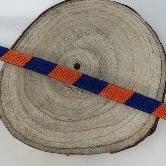 Unisex Rep Stripe Needlepoint Straps - Picture 3 of 6